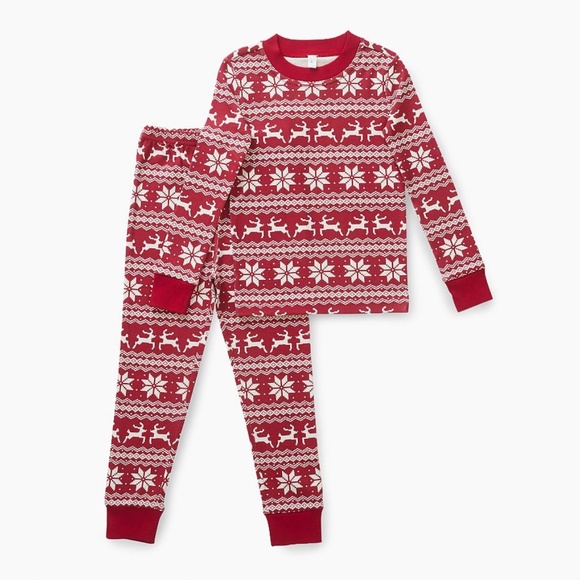 Classic Fair Isle Organic Cotton Pajama Set - PBK - Picture 1 of 11